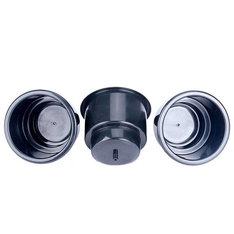 Amarine Made Boat Cup Holders for Drinks, Recessed Plastic Cup Drink Can Holder with Drain Hole for Boat Truck Car Table Black (6), Marine Cup Holder, Boat Cup Holder Insert - Image 3